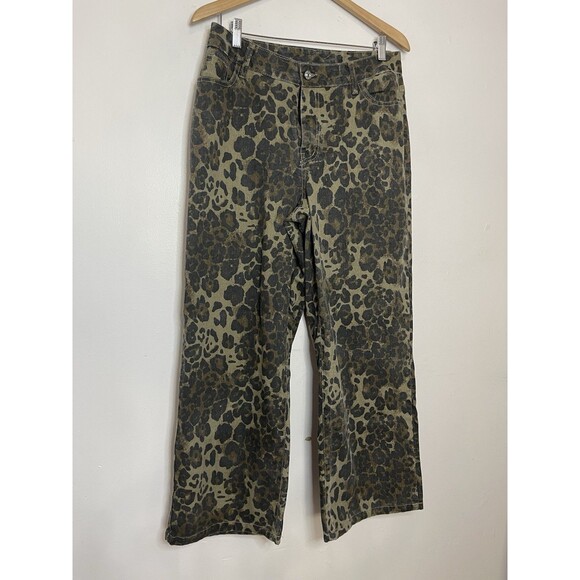 Cheetah Women's Large Denim Pants Straight Casual Unbranded - Picture 2 of 7